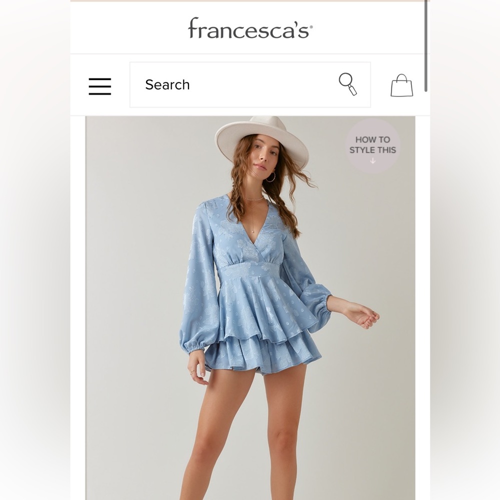 Francesca’s light blue romper